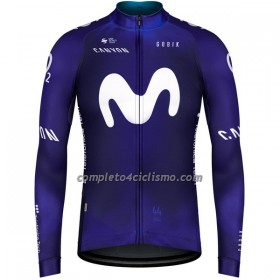 Maglia 2023 Movistar Team Manica Lunga Blu